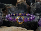 Amethyst Bracelet: Murano Glass, Gold Plated Bead