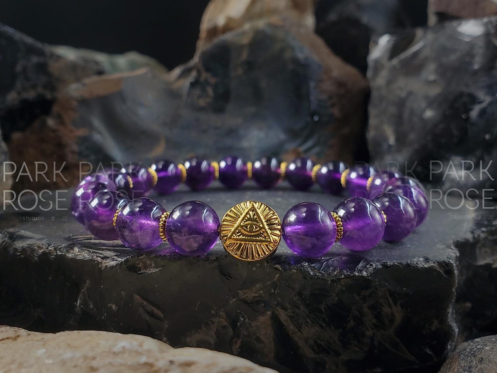 Amethyst Evil Eye Bracelet