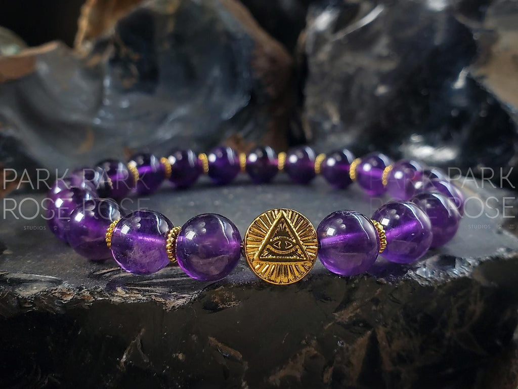 Amethyst Evil Eye Bracelet