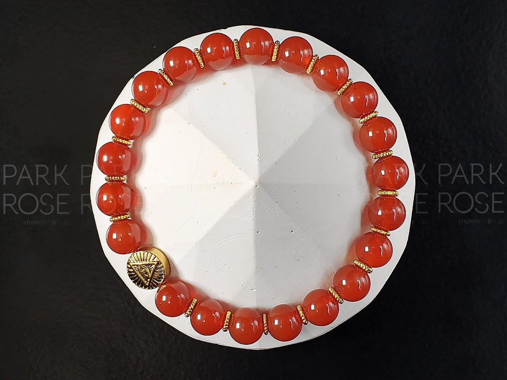 Red Carnelian Evil Eye Bracelet