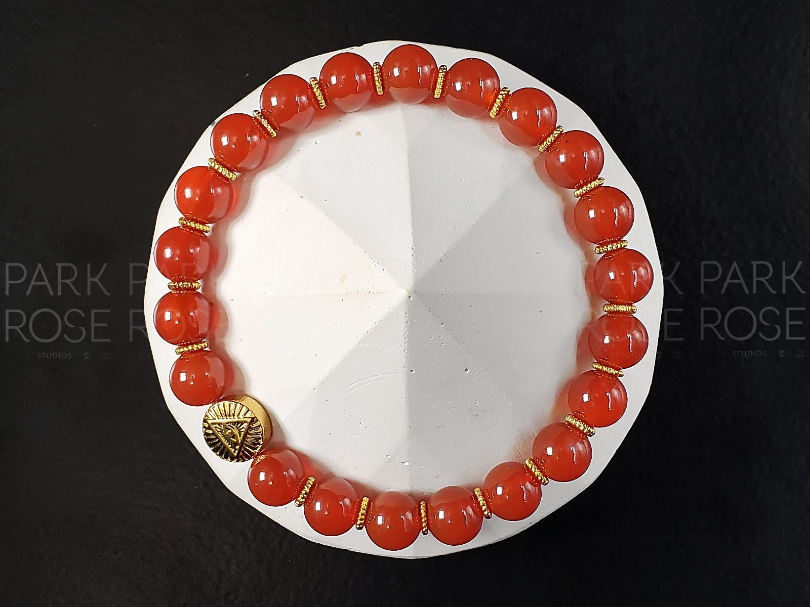Red Carnelian Evil Eye Bracelet