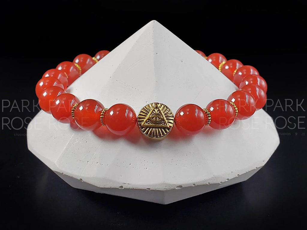 Red Carnelian Evil Eye Bracelet