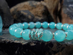 Amazonite Sterling Silver Snake Bracelet: Lunar New Year (8mm)