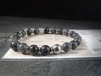 Gibeon Meteorite Bracelet: Argentinian Blue Flash Labradorite