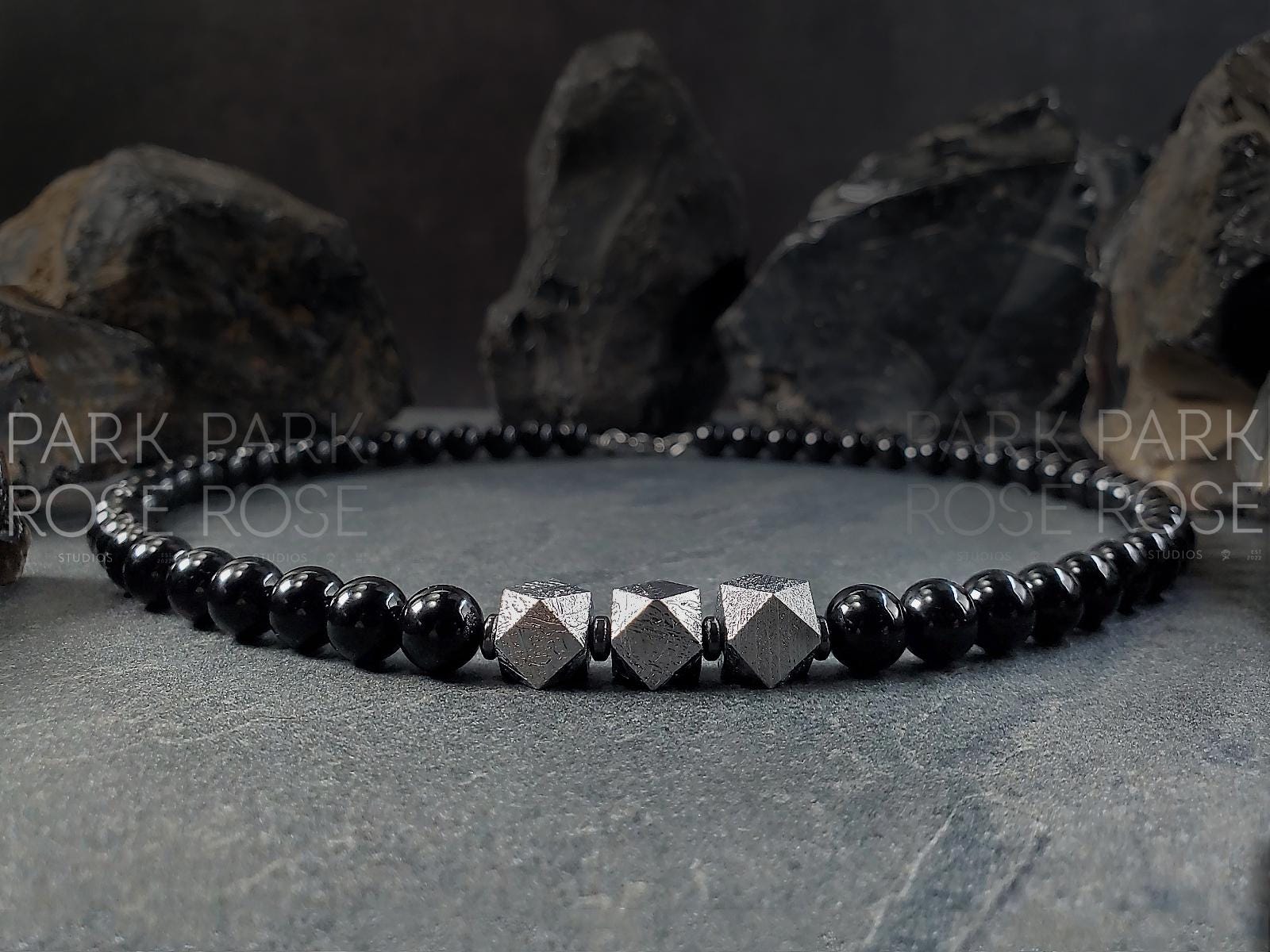 Gibeon Meteorite Necklace: Hypoallergenic Iron Nickel