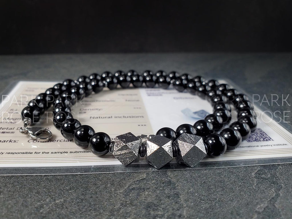 Gibeon Meteorite Necklace: Hypoallergenic Iron Nickel