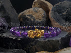 Amethyst Bracelet: 24K Gold Plated Pixiu