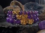 Amethyst Bracelet: 24K Gold Plated Pixiu