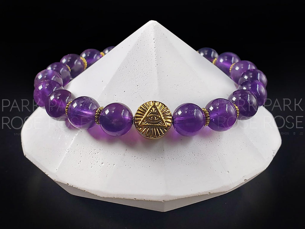 Amethyst Evil Eye Bracelet
