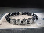 Gibeon Meteorite Bracelet: Black Tourmaline & Hematite