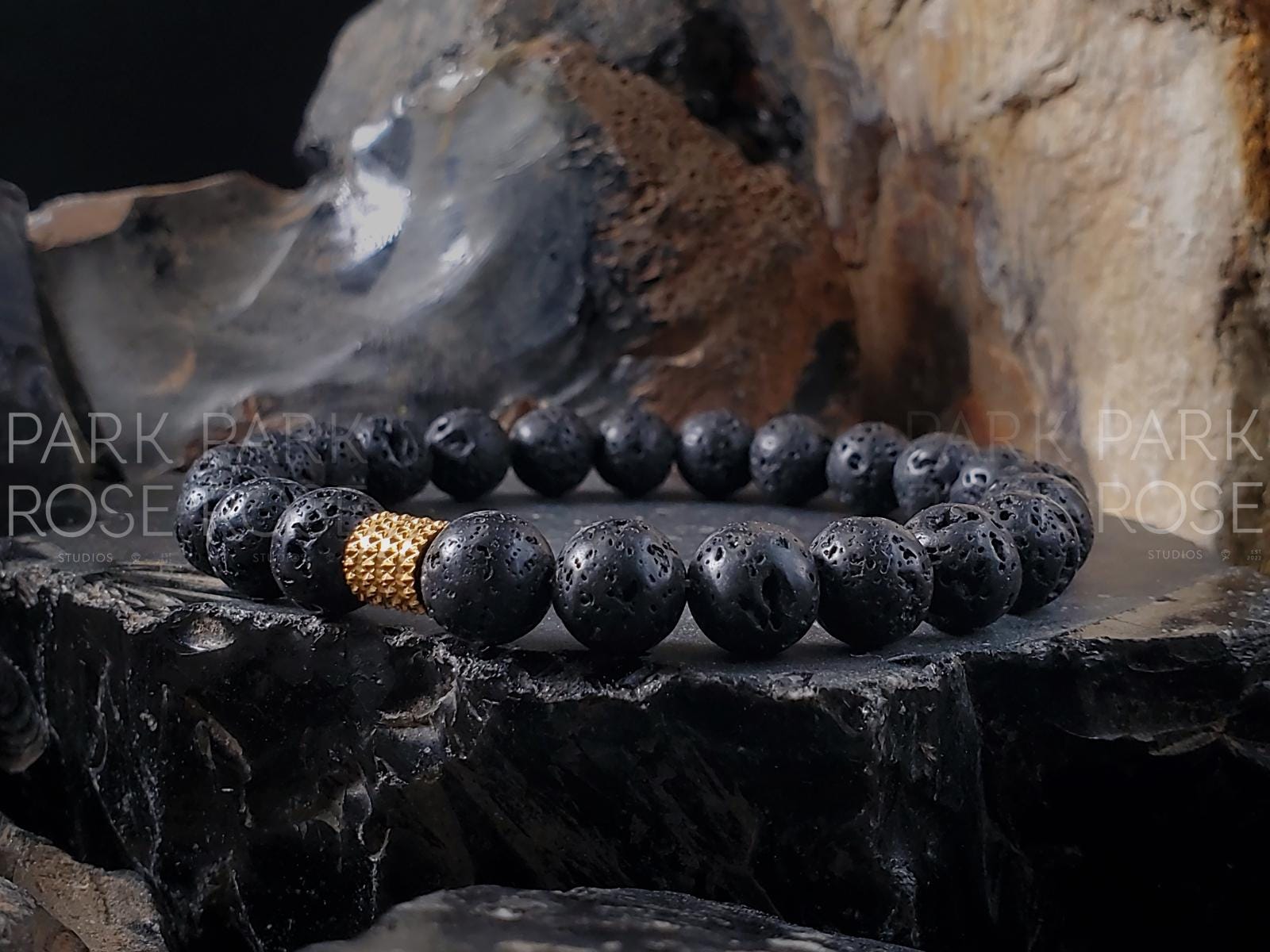 Black Lava Stone Bracelet