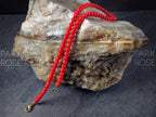 AAA Red Coral Necklace: Gold or Silver Stainless Steel Clasp