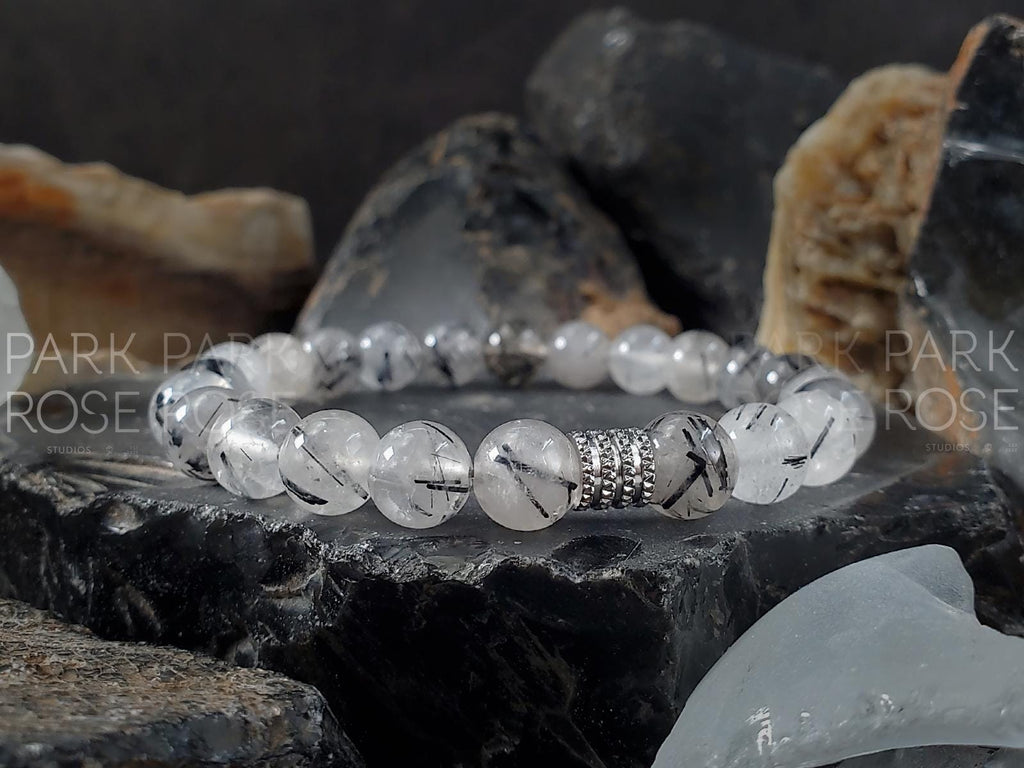 AAAA Madagascar Black Rutilated Quartz Bracelet