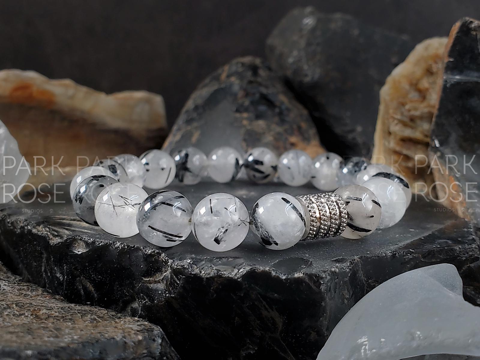 AAAA Madagascar Black Rutilated Quartz Bracelet