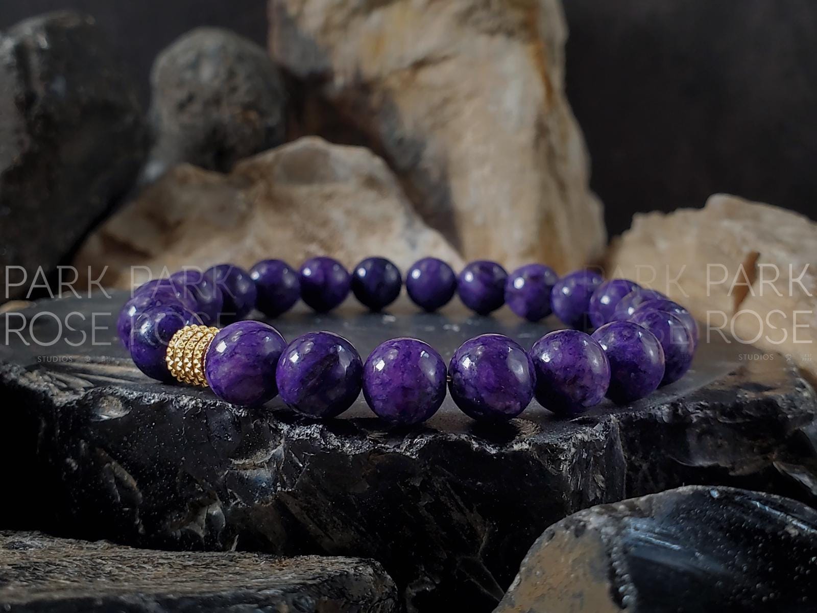 AAA Purple Charoite Gemstone Bracelet