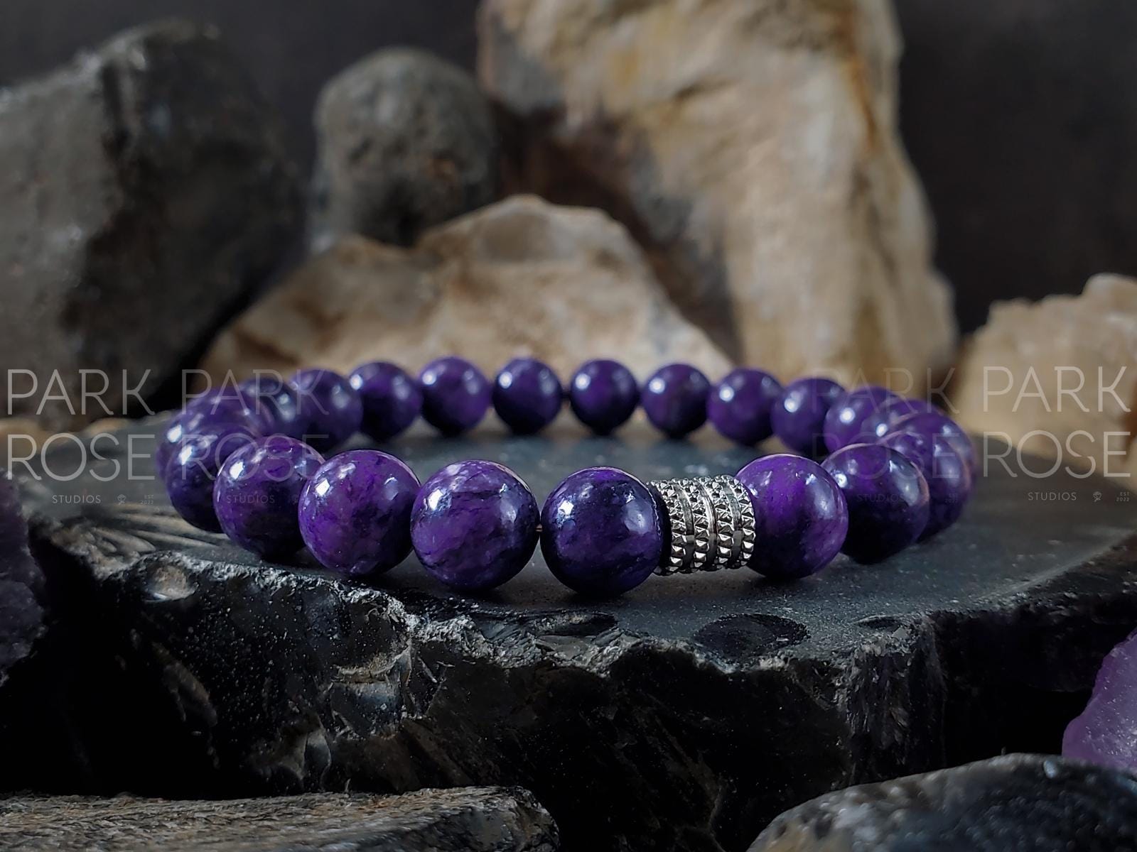 AAA Purple Charoite Gemstone Bracelet