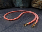 Pink Coral Necklace: 18k Gold Clasp (4mm)