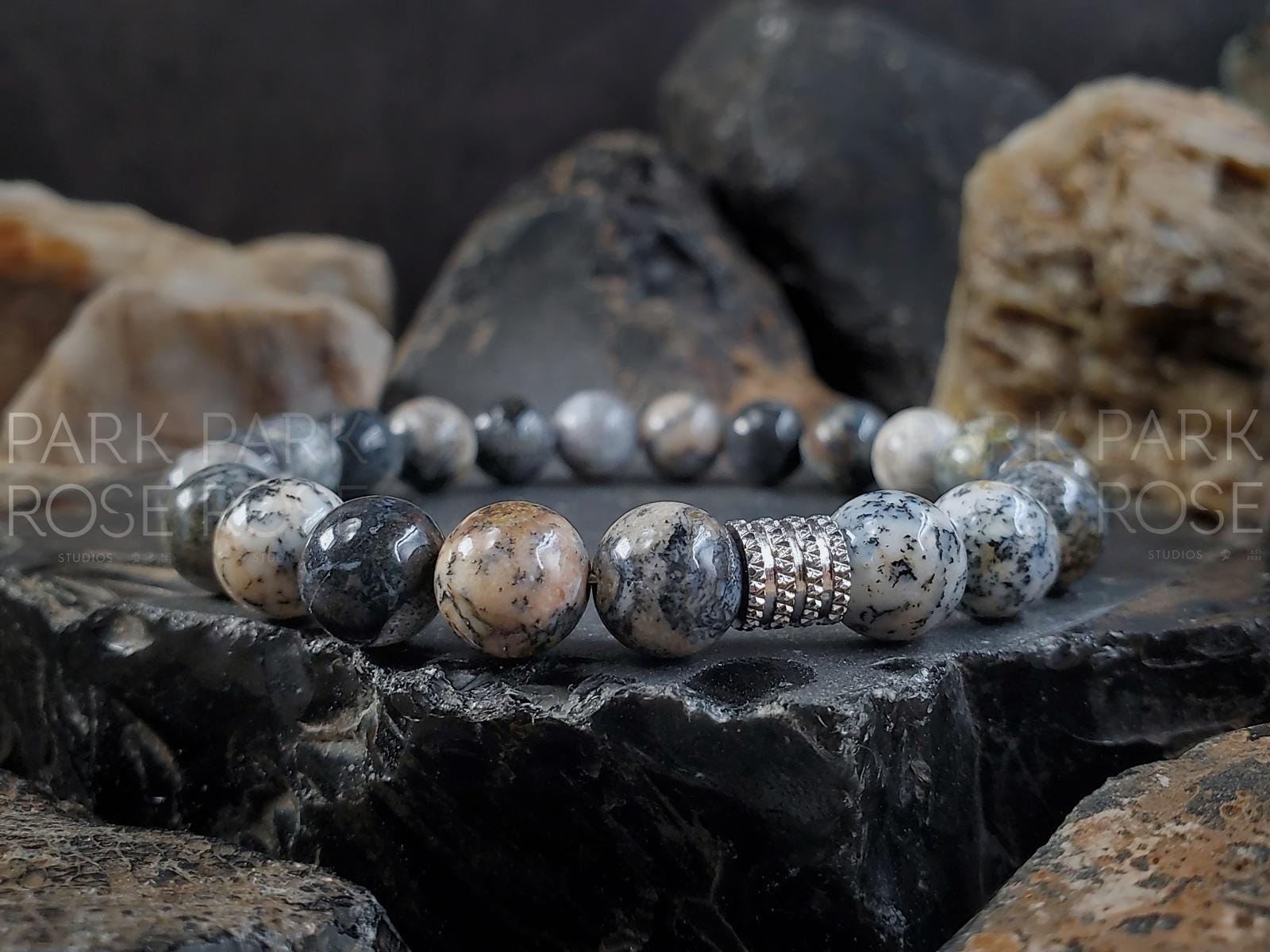 Natural Black Opal Beaded Bracelet