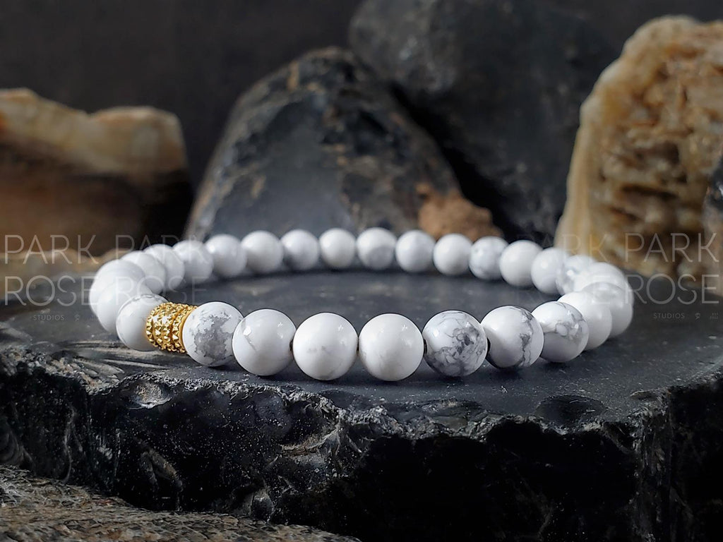 White Howlite Bracelet (6/8/10mm)