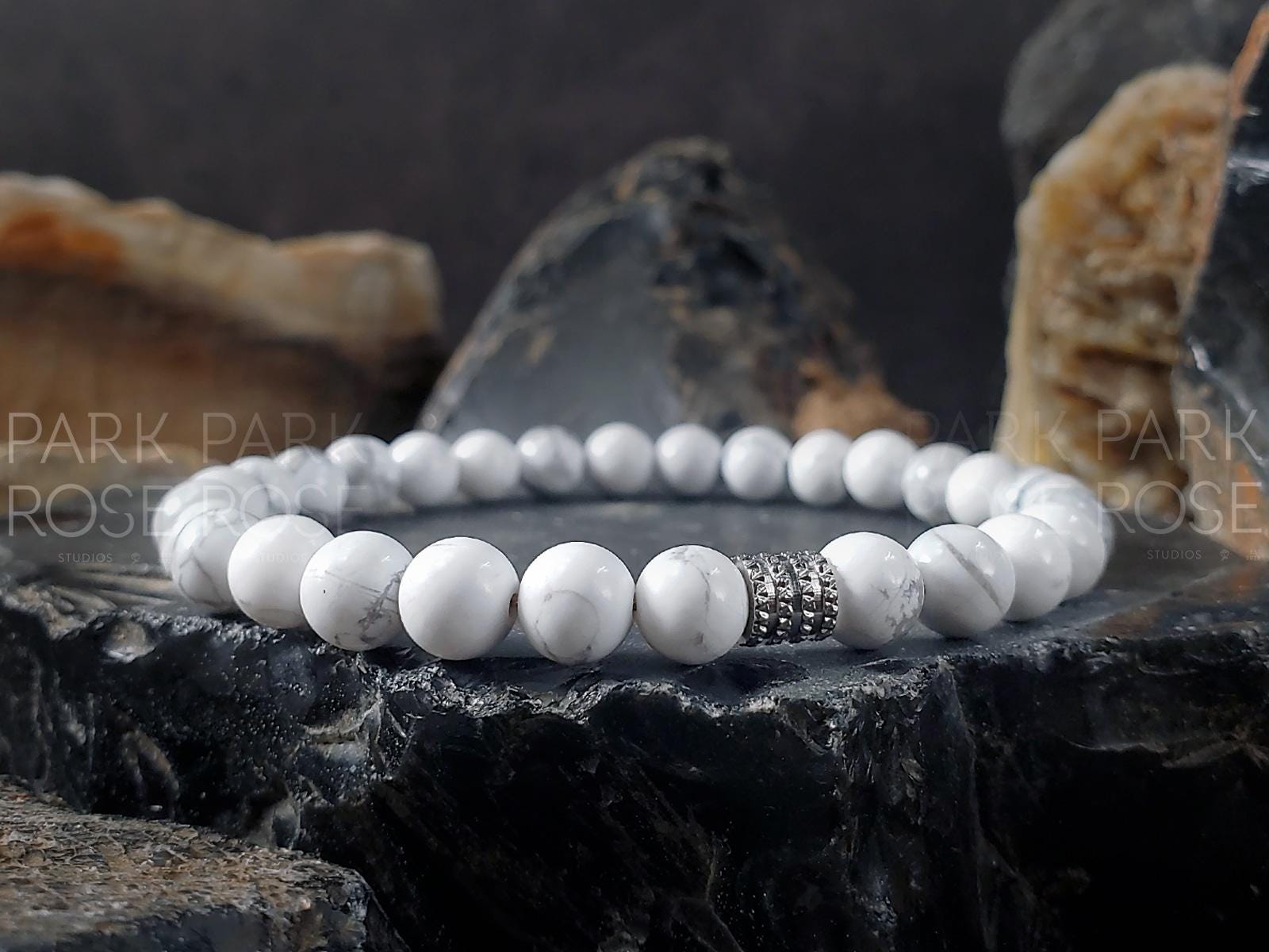 White Howlite Bracelet (6/8/10mm)