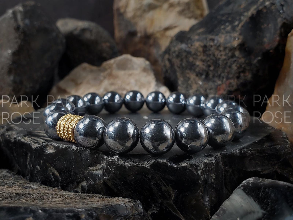 Set of 3 Triple Protection Bracelet Stack: Shungite, Terahertz, Tiger's Eye