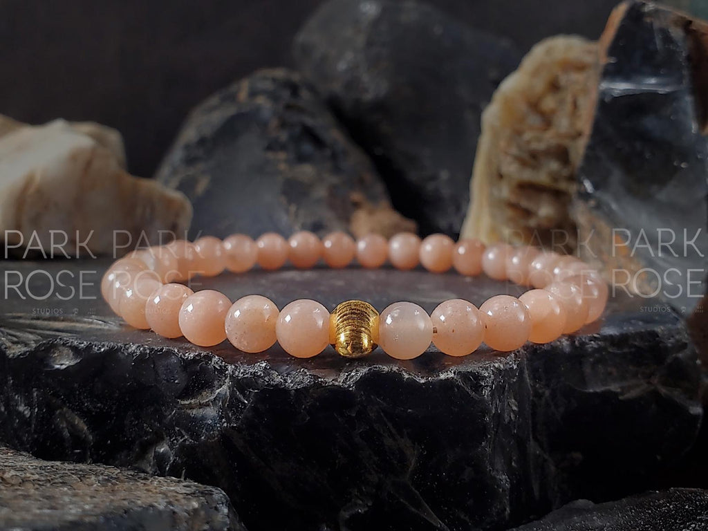 24K Gold Cat Eye Bead Africa Sunstone Bracelet