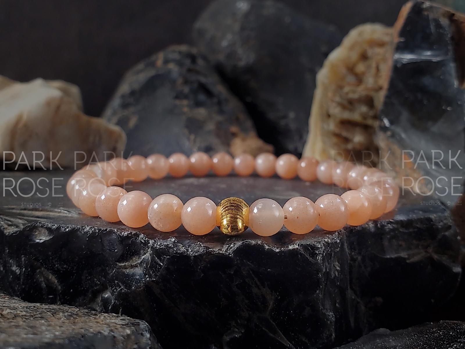 24K Gold Cat Eye Bead Africa Sunstone Bracelet