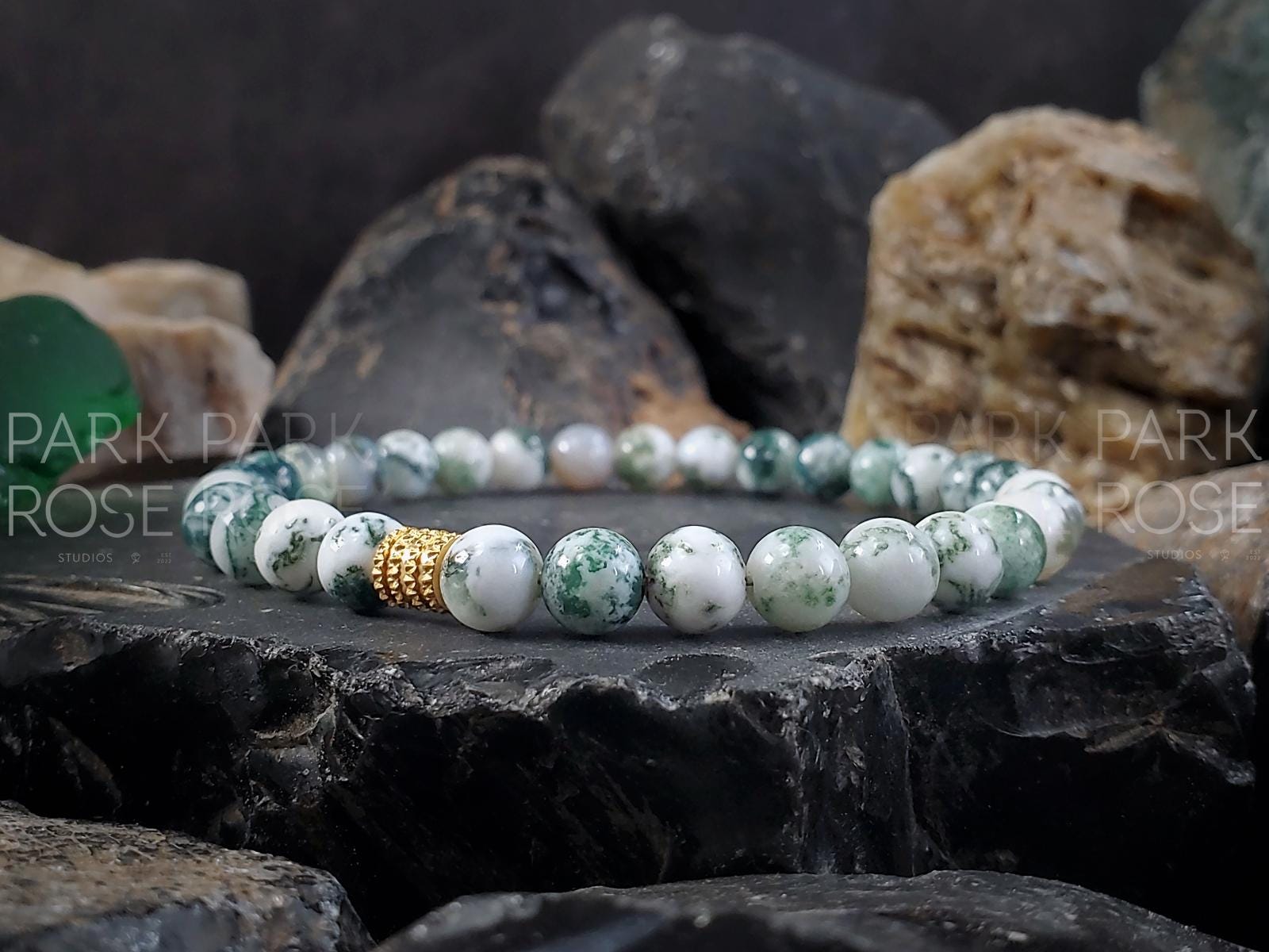 Tree Agate Bracelet (6/8/10mm)