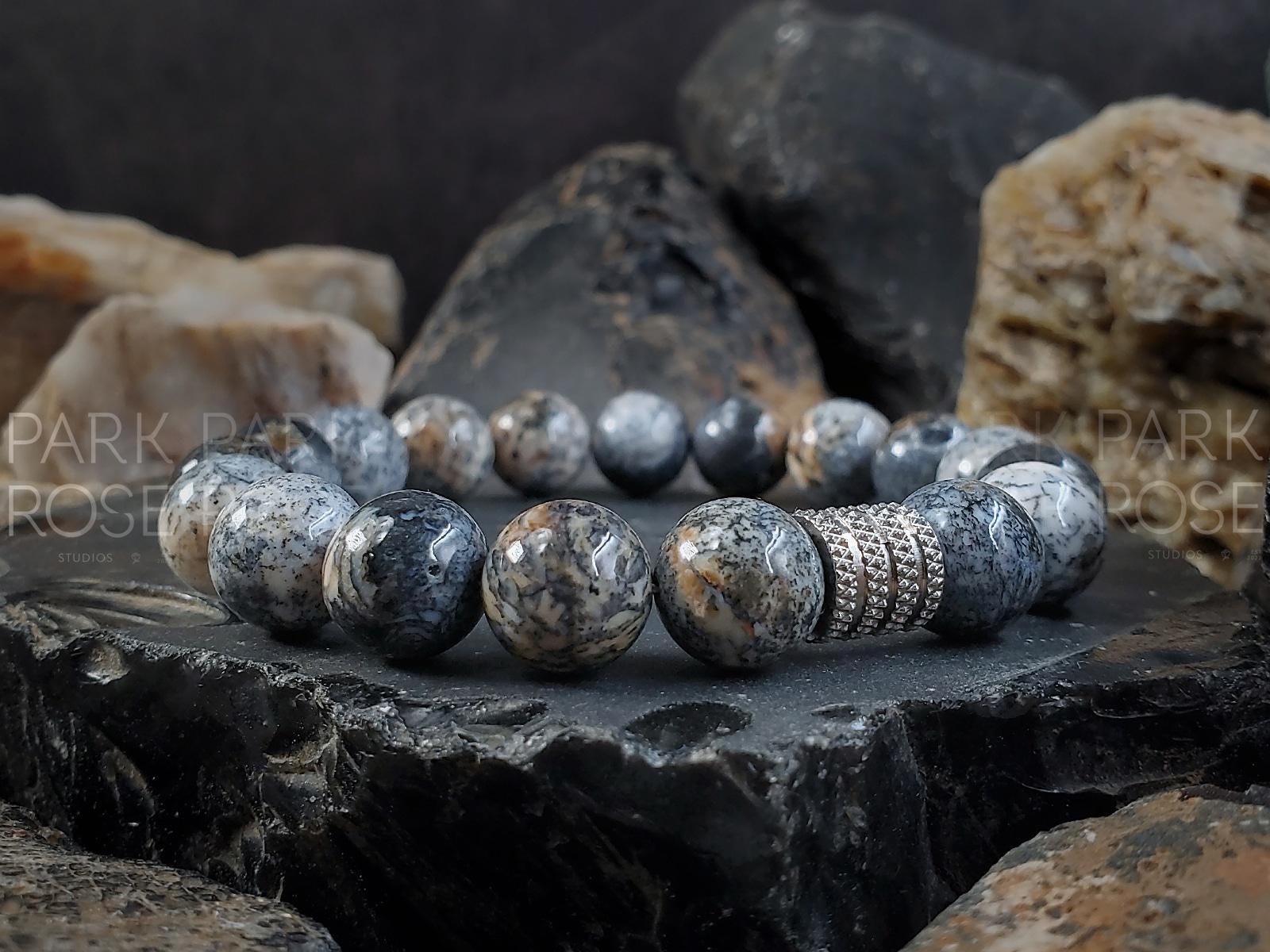 Natural Black Opal Beaded Bracelet