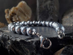 Gibeon Iron Nickel Meteorite Bracelet (8mm)