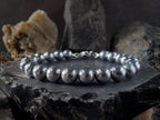 Gibeon Iron Nickel Meteorite Bracelet (8mm)