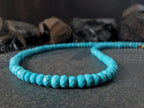 Faceted Turquoise Beaded Necklace: Natural Turquoise Jewelry