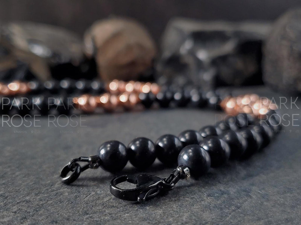 Shungite & Copper Gemstone Necklace (8mm)