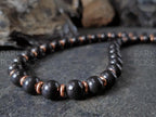 Shungite & Copper Gemstone Necklace (8mm)
