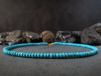Faceted Turquoise Beaded Necklace: Natural Turquoise Jewelry