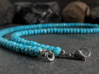 Faceted Turquoise Beaded Necklace: Natural Turquoise Jewelry