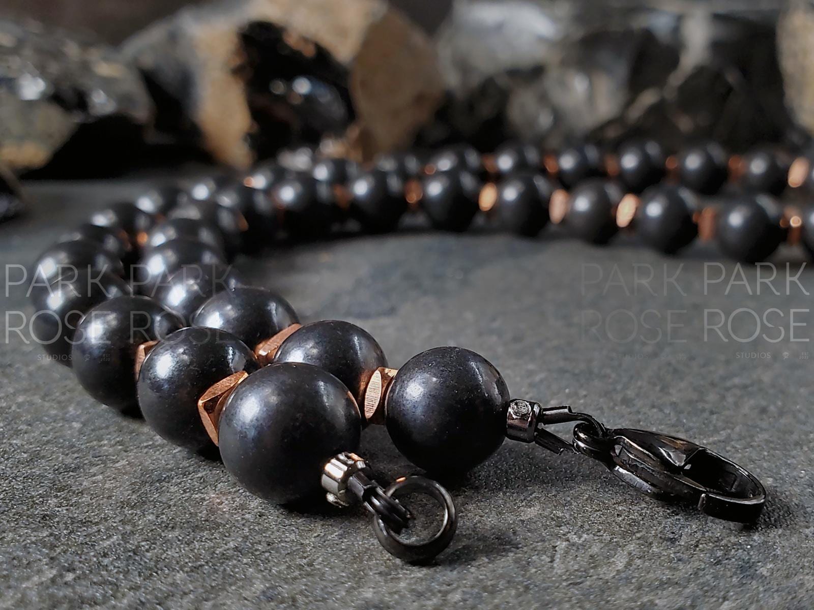 Chunky Shungite & Copper Necklace