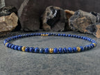 Lapis Lazuli Necklace: 24K Gold Cat Eye Beads (6mm)