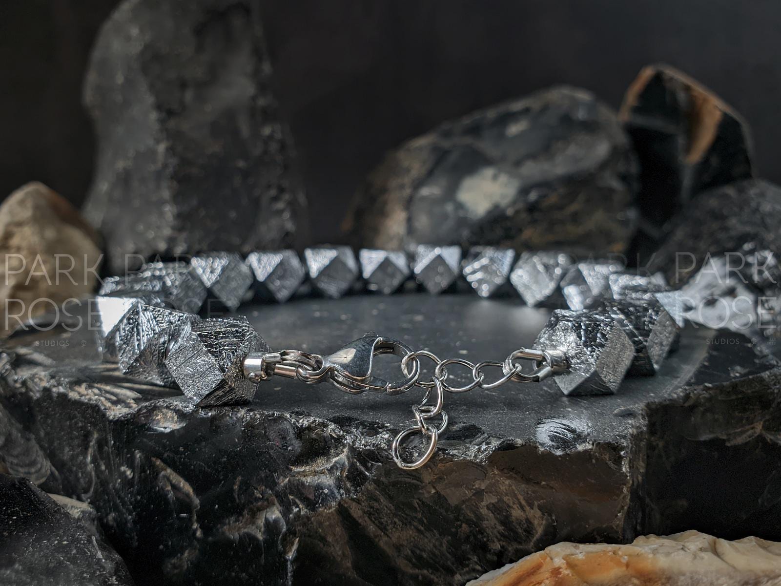 Faceted Gibeon Meteorite Bracelet