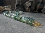 Chunky AAA Moss Agate Gemstone Necklace