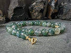 Chunky AAA Moss Agate Gemstone Necklace