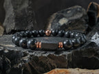Shungite Copper & Raw Black Tourmaline Bracelet