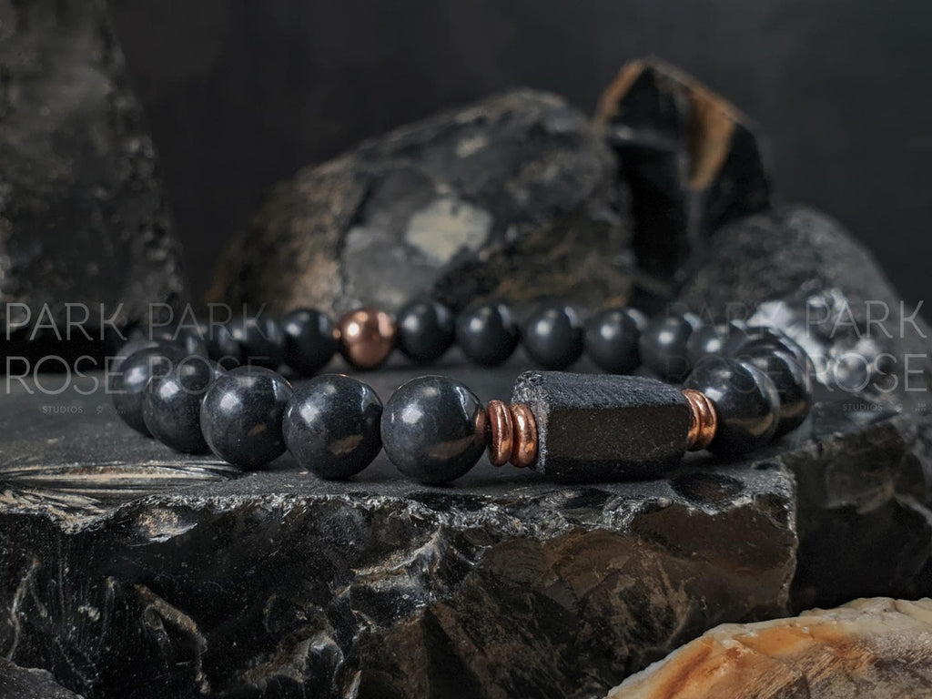 Shungite Copper & Raw Black Tourmaline Bracelet