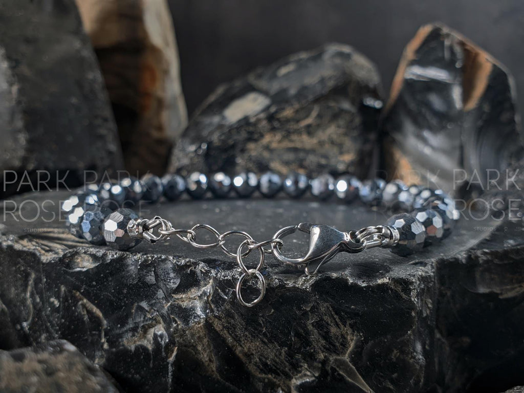 Faceted Terahertz Bracelet (6mm)