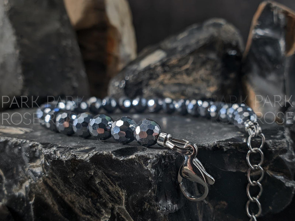 Faceted Terahertz Bracelet (6mm)