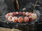 Red Flower Quartz Bracelet (8/10mm)
