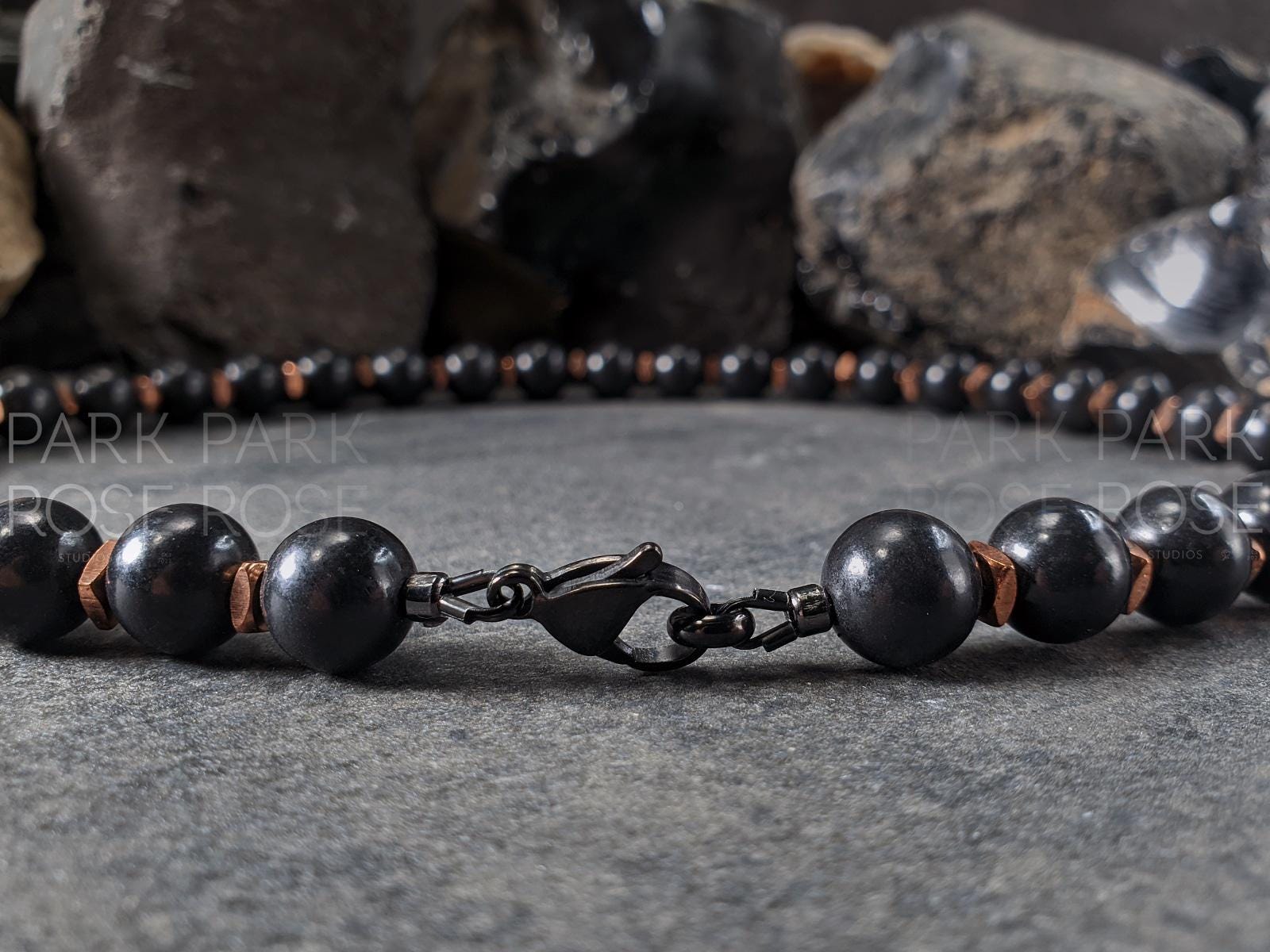Chunky Shungite & Copper Necklace