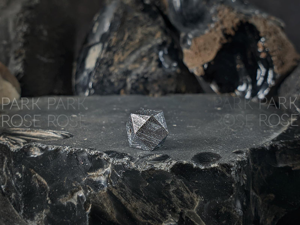 Faceted Gibeon Iron Nickel Meteorite Beads (6/8mm)