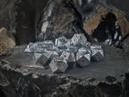 Faceted Gibeon Iron Nickel Meteorite Beads (6/8mm)