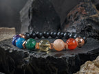 Shungite Chakra Bracelet: Copper & Gemstones